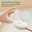Back Lotion Applicator with 4 Replaceable Pads,Lotion Applicator,Sunscreen Applicator for Cream with 17In Curved Handle Easy to Target Back and Feet,White