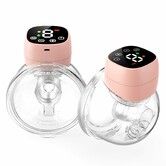 Hands Free Breast Pump,Wearable Breastfeeding Pump 3 Modes & 9 Levels,Double Electric Portable Pump Low Noise with Long Battery Life,2 Pack Pink