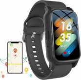 Elderly Smart Watch With Fall Detection,SOS Positioning Bracelet GPS Tracker,Alert Devices SPersonal Alarm With Emergency Assist Button,Black