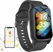 Elderly Smart Watch With Fall Detection,SOS Positioning Bracelet GPS Tracker,Alert Devices SPersonal Alarm With Emergency Assist Button,Black