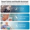 Elderly Smart Watch With Fall Detection,SOS Positioning Bracelet GPS Tracker,Alert Devices SPersonal Alarm With Emergency Assist Button,Black