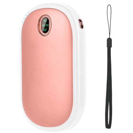 Hand Warmers,10000 mAh Hand Heater Rechargeable Pocket Hand Warmer with Multi Heating Level Suitable For Indoor Outdoor,Camping Color Pink