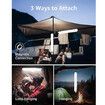 Solar Camping Lights Rechargeable, 3 Lighting Modes, IP66 Waterproof Inflatable Lamp for Hiking, Backpacking, Survival, Collapsible Tent Lights