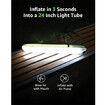 Solar Camping Lights Rechargeable, 3 Lighting Modes, IP66 Waterproof Inflatable Lamp for Hiking, Backpacking, Survival, Collapsible Tent Lights