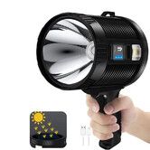 Spotlight, 6 Modes Super Bright Rechargeable Spotlight Flashlight, IPX6 Waterproof Outdoor Handheld Spot Lights for Marine Hunting Boating