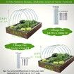 50 Pack Greenhouse Hoops Vegetable BirdProof Animal Plant Arch Protection