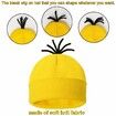 4 Pcs Halloween Costume Accessories Yellow Beanie Hat Goggles Gloves Suspenders for Halloween Dress Up