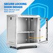 12U Server Cabinet Rack Network Data Case Wall Mount LAN Enclosure Comms 19Inch 400mm Deep Locking Glass Door Side Panels Wheels IT Computer Equipment
