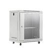 12U Server Cabinet Rack Network Data Case Wall Mount LAN Enclosure Comms 19Inch 400mm Deep Locking Glass Door Side Panels Wheels IT Computer Equipment