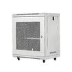12U Server Cabinet Rack Network Data Case Wall Mount LAN Enclosure Comms 19Inch 400mm Deep Locking Glass Door Side Panels Wheels IT Computer Equipment