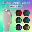 6 Colors LED Light Up Tumbler Handle for Stanley 40oz/30oz Cups, Rechargeable Waterproof Handle Accessory for Outdoor, Camping for Stanley Cup Lovers