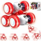 6 Rounds Inertia 360 Degree Rotating Stunt Car Toys 3 to 6 Year Old Kids, Red