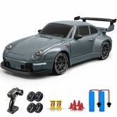 RC Drift Car,1:24 Remote Control Car for Kids,20KM/H 4WD High Speed RC Cars with LED Lights,Two Batteries,Extra Drifting Tires