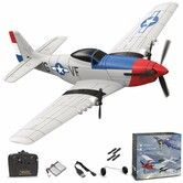 RC Plane for Beginners,P51 Remote Control Airplane,2.4GHz 3 Channel Fighter Featuring 6 Axis Gyro Stabilizer Comes with 2 Batteries