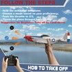 RC Plane for Beginners,P51 Remote Control Airplane,2.4GHz 3 Channel Fighter Featuring 6 Axis Gyro Stabilizer Comes with 2 Batteries