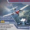 RC Plane for Beginners,P51 Remote Control Airplane,2.4GHz 3 Channel Fighter Featuring 6 Axis Gyro Stabilizer Comes with 2 Batteries