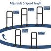 Standing Assist Devices, Adjustable Height Stand Assist Aid for Elderly, Portable Mobile Daily Living Support Tool for Indoor, Outdoor