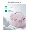 Insulated Lunch Bags for Women, Cute Quilted Lunch Box, Lightweight Puffy Padded Waterproof Lunch Tote for Work Picnic Travel, 23 x 15 x 20 cm, Pink