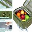 Insulated Lunch Bag for Women Men, Reusable Lunch Box for Office Work School Picnic Beach for Kids Men Women, 31 x 19 x 23 cm, Green