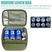Insulated Lunch Bag for Women Men, Reusable Lunch Box for Office Work School Picnic Beach for Kids Men Women, 31 x 19 x 23 cm, Green