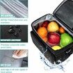 Insulated Lunch Bag for Women Men, Reusable Lunch Box for Office Work School Picnic Beach for Kids Men Women, 31 x 19 x 23 cm, Black