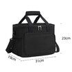 Insulated Lunch Bag for Women Men, Reusable Lunch Box for Office Work School Picnic Beach for Kids Men Women, 31 x 19 x 23 cm, Black