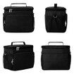 Insulated Lunch Bag for Women Men, Reusable Lunch Box for Office Work School Picnic Beach for Kids Men Women, 31 x 19 x 23 cm, Black