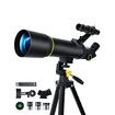 Telescope, 70mm Aperture 400mm AZ Mount Astronomical Refracting Telescopes 20x to 200x for Kids and Men Women, Black