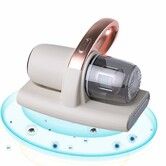Wireless Mite Handheld Vacuum Cleaner,8000Pa Mattress Cleaner Mite Vacuum Cleaner with UV Light HEPA Permanent Dust Container for Sofa Textile,White
