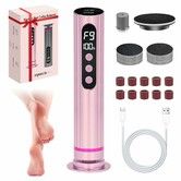 Electric Foot Callus Remover 2 in 1 Electric Foot File,Adjustable Speed Foot File with Sandpaper Discs Grinding Heads 9 Speeds Callus Remover for Feet