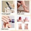 Electric Foot Callus Remover 2 in 1 Electric Foot File,Adjustable Speed Foot File with Sandpaper Discs Grinding Heads 9 Speeds Callus Remover for Feet