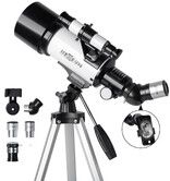 Astronomical Telescope 70mm Aperture 120 Zoom AZ Mount FMC Green Film Optics Portable Tripod Phone Adapter Red Dot Star Finder Christmas Birthday Kids Gift