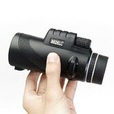 40x60 Monocular Telescope High Definition Day Night Use Portable Spring Clamp Aluminum Tripod FMC Ion Coating Christmas Birthday Kids Gift