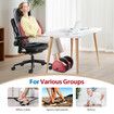 Full Body Massage Cushion Chair Shiatsu Back Neck Massaging Pad Seat Heating Vibration Rolling Kneading with Foot Massager Relax Remote Pillow Homasa