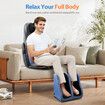 Full Body Massage Cushion Shiatsu Back Neck Massaging Chair Seat Pad Kneading Rolling Vibration Heating Relax with Foot Massager Remote Pillow Homasa