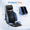 Full Body Massage Cushion Shiatsu Back Neck Massaging Chair Seat Pad Kneading Rolling Vibration Heating Relax with Foot Massager Remote Pillow Homasa