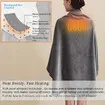 Electric Blanket Heated Wearable Shawl Heating Hoodie Throw Poncho with 3 Heating Levels 3 Heating Time Settings Heated Blanket For Office Family