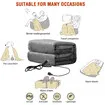 Electric Blanket Heated Wearable Shawl Heating Hoodie Throw Poncho with 3 Heating Levels 3 Heating Time Settings Heated Blanket For Office Family