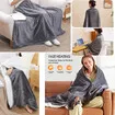 Electric Blanket Heated Wearable Shawl Heating Hoodie Throw Poncho with 3 Heating Levels 3 Heating Time Settings Heated Blanket For Office Family