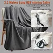 Electric Blanket Heated Wearable Shawl Heating Hoodie Throw Poncho with 3 Heating Levels 3 Heating Time Settings Heated Blanket For Office Family