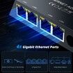 Multi Ports Starlink Gen 3 Starlink Mini Ethernet Adapter for Wired External Network,4 Ports Starlink Ethernet Adapter 1 to 4 Up to 1 Gbps