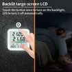 Indoor Hygrometer Thermometer, Desktop Digital Thermometer with Temperature and Humidity Monitor with Alarm clock For Home Garage Greenhouse