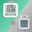 Indoor Hygrometer Thermometer, Desktop Digital Thermometer with Temperature and Humidity Monitor with Alarm clock For Home Garage Greenhouse