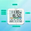 Indoor Hygrometer Thermometer, Desktop Digital Thermometer with Temperature and Humidity Monitor with Alarm clock For Home Garage Greenhouse