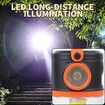 Mult-funcational Outdoor Camping Lantern Rechargeable Solar Lamp with Six Light Mode Digital Display Color Orange