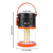 Mult-funcational Outdoor Camping Lantern Rechargeable Solar Lamp with Six Light Mode Digital Display Color Orange