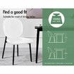 ALFORDSON 2x Dining Chairs Accent Kitchen Lounge Curved Back PU Leather White