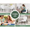 ALFORDSON 2x Dining Chairs Accent Kitchen Lounge Curved Back PU Leather White