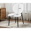 ALFORDSON 2x Dining Chairs Accent Kitchen Lounge Curved Back PU Leather White