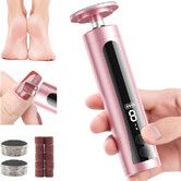 2 in 1 Electric Foot Callus Remover and Nail Filer, Cordless Foot Grinder with Digital Screen and 9 Adjustable Speeds, Pink